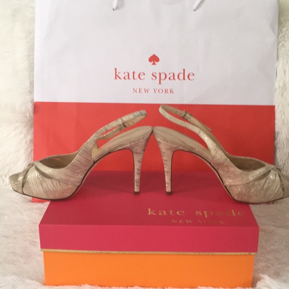 kate spade Shoes - Kate Spade Nude Sling Back Pump with 1/2”platform